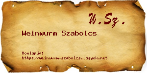Weinwurm Szabolcs névjegykártya